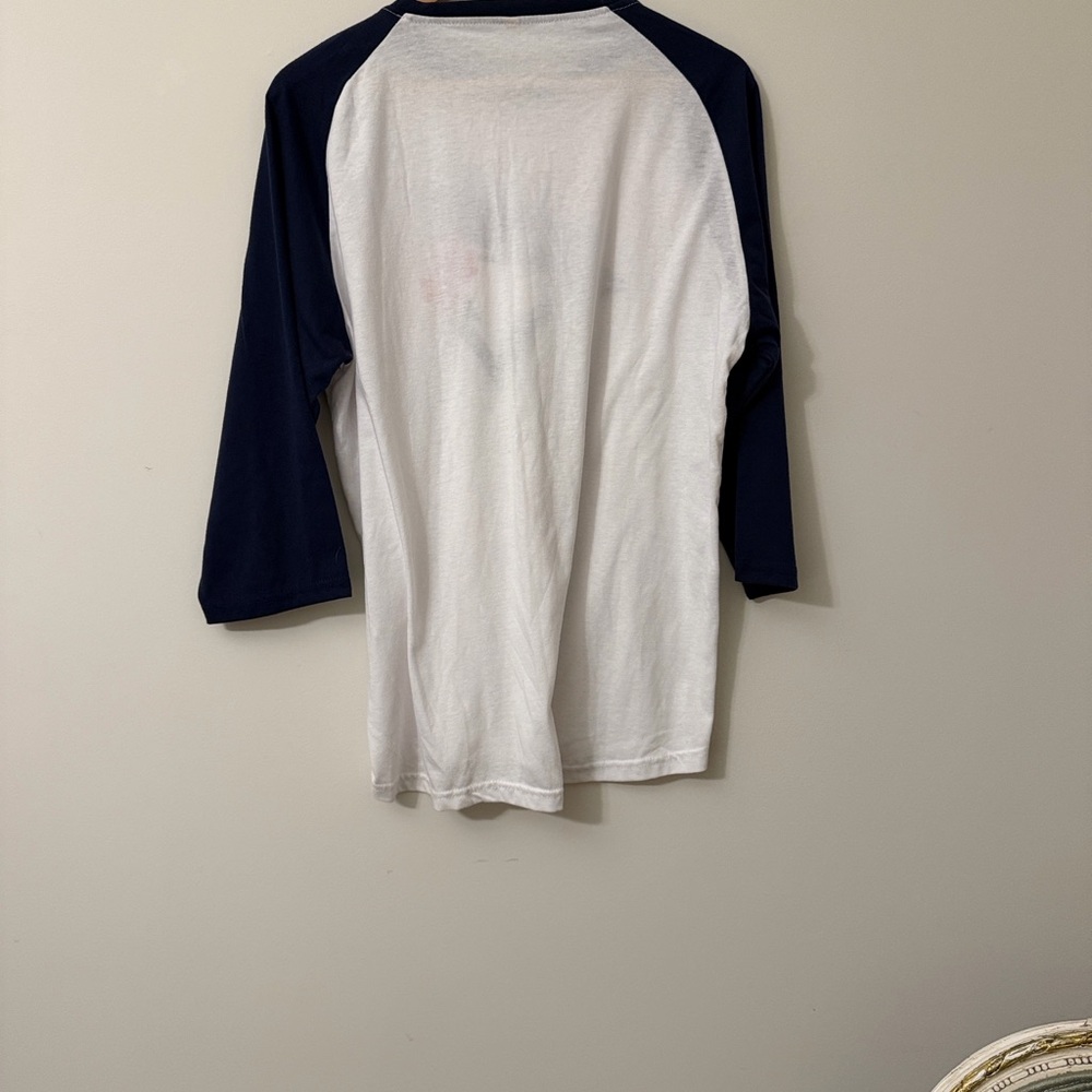 2 Extra Large Toronto Blue Jays Raglan Baseball Tee - White & Navy His and Hers - Picture 2 of 5